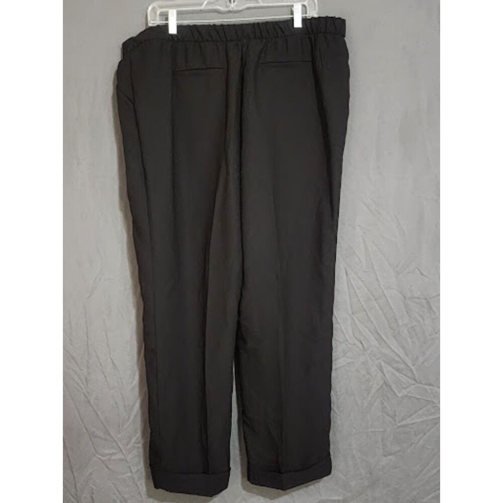 XOXO Black Cuffed Dress Pants Pleated Waist Career Workwear Trousers Size XXL
